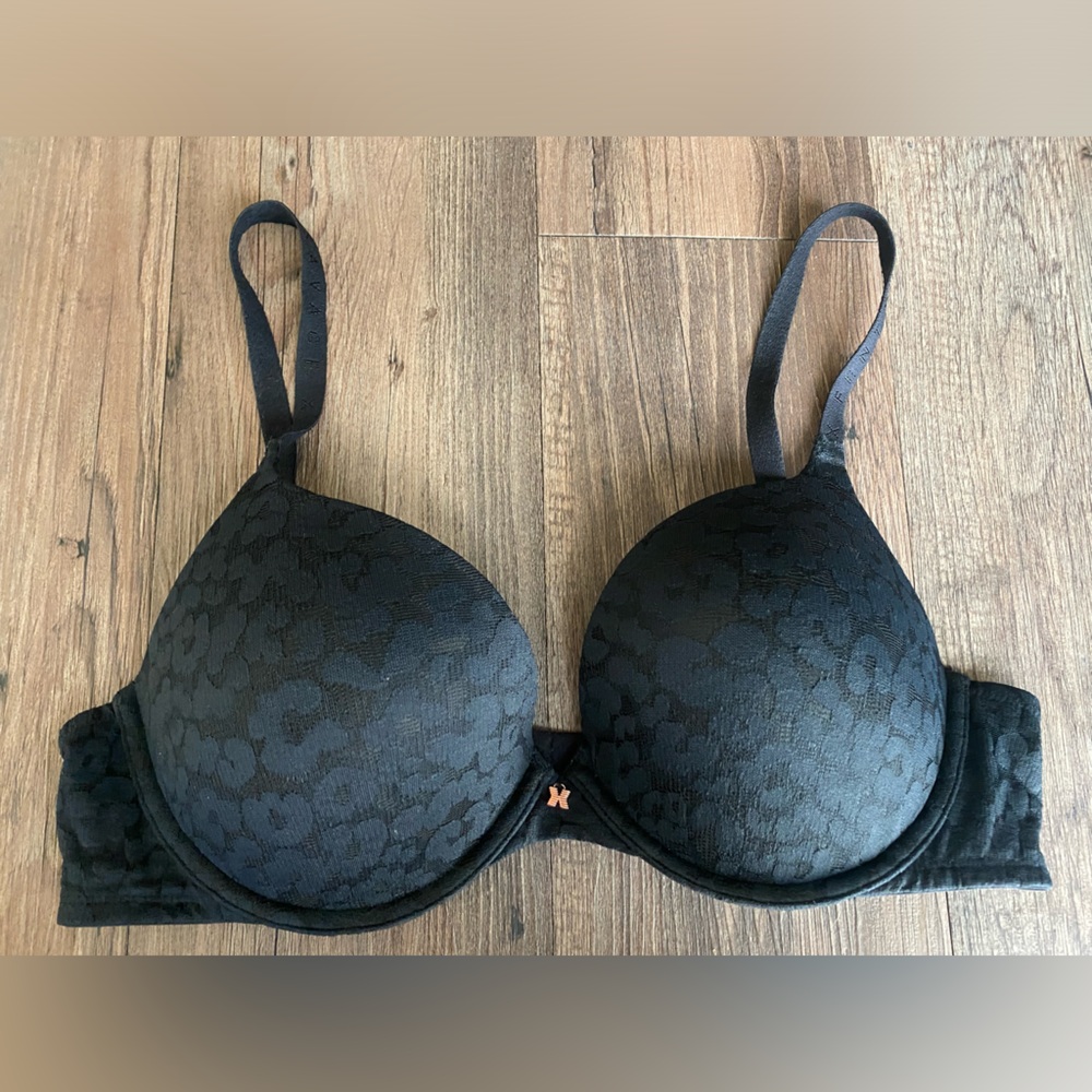 Savage x Fenty Black Cheetah Print Bra